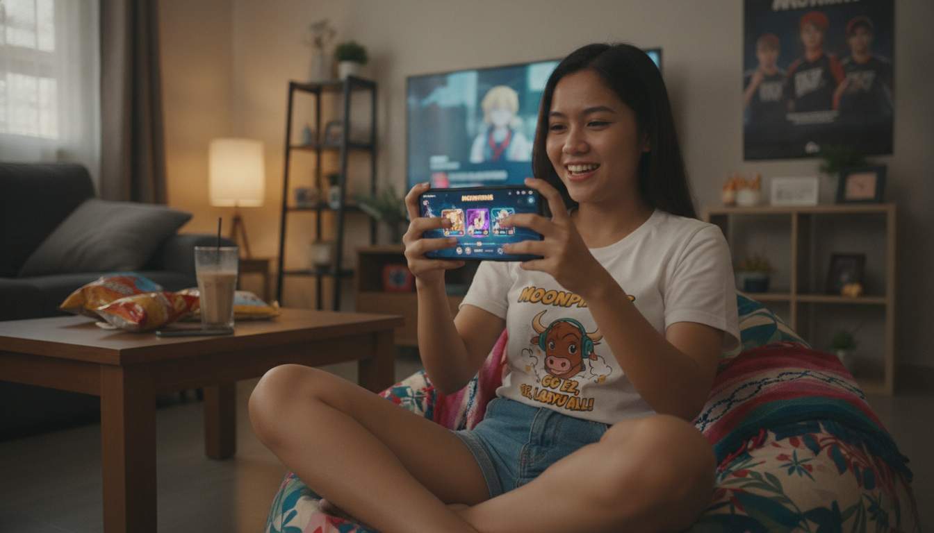 Mobile games experience on the MOONPINAS app