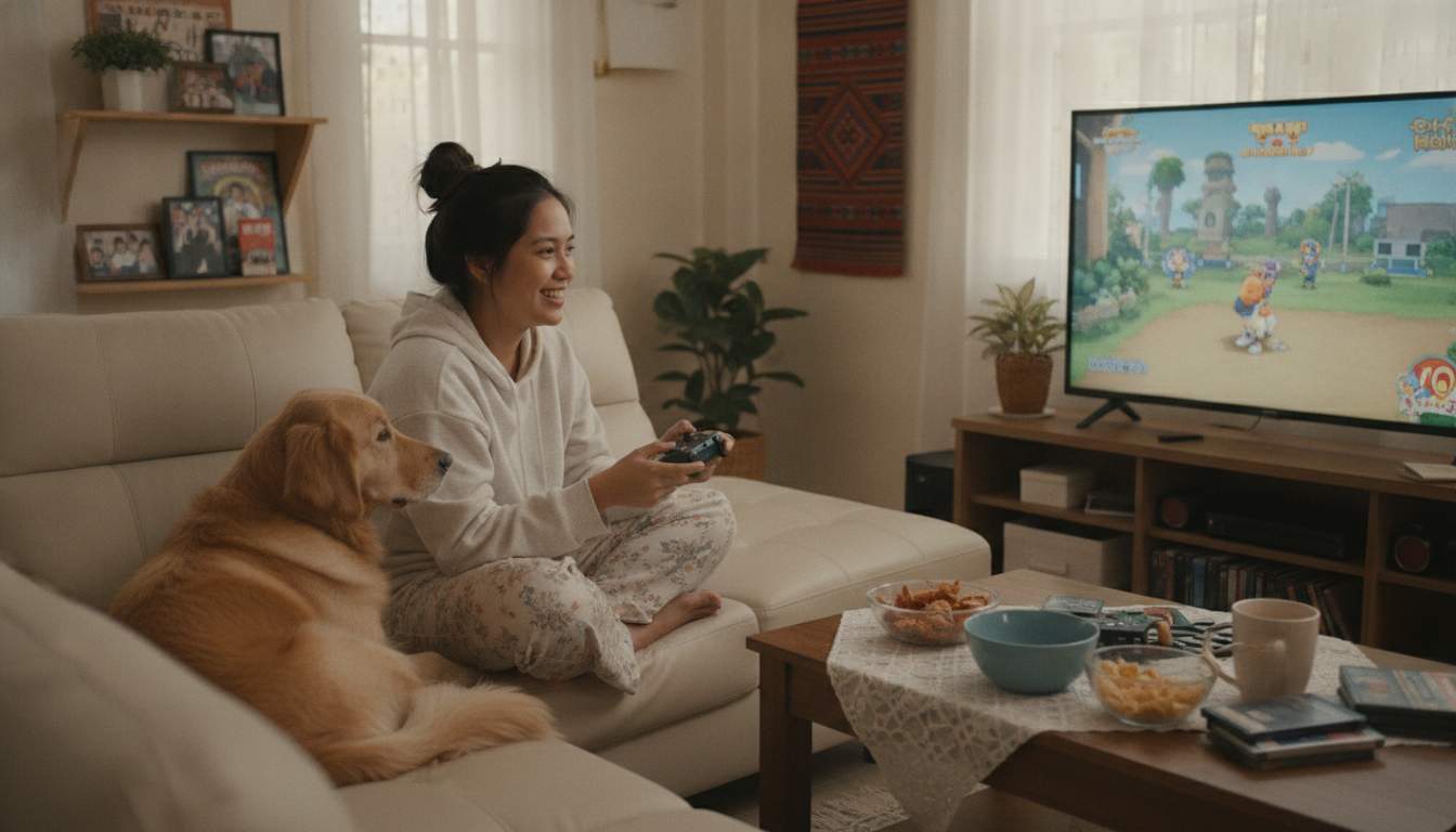 Philippines woman enjoying online gaming